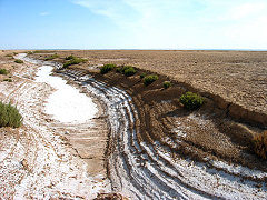 Ausgetrockneter Salzsee