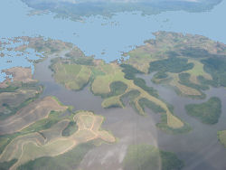 Landschaft vom Flugzeug bei Belem