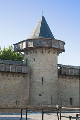 Chateau Comtal auf dem Burghügel in Carcassonne