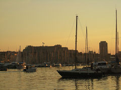 Abendstimmung im alten Hafen von Marseille