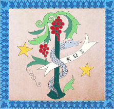 Wappen von Kos und unsere dortige Reiseroute