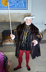 'Double' von King James V im renovierten Teil der Burganlage