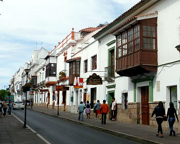 Malerische Straßen in Sucre