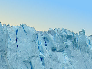 Detail aus dem oberen Ende der Gletscherwand