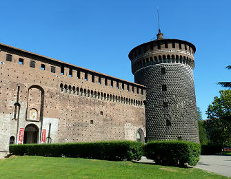 Das wehrhafte Castello Sforzesco
