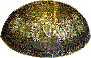Mosaik aus dem 4. Jhdt.n.Chr. in der Kapelle San Aquilinos der Basilika San Lorenzo