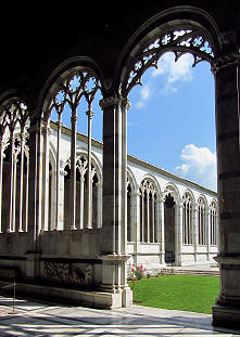Der Camposanto (Friedhof) - angelegt wie ein Kreuzgang