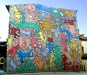 Wandmalerei von Keith Haring
