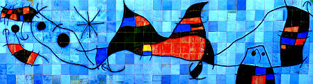 Keramikwand am Parc de la Mar von Joan Miró (1983)