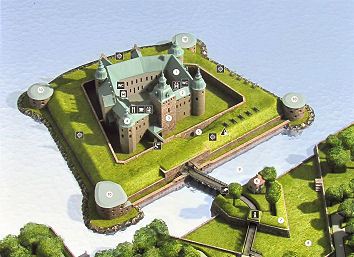 Überblick über das Renaissanceschloss in Kalmar