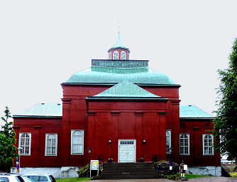 Die Admiralitätskirche bei bestem schwedischem Regenwetter