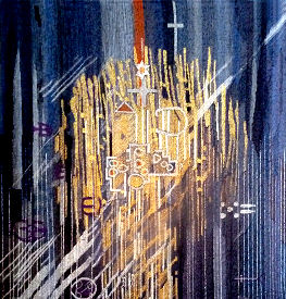 Moderner Wandteppich im Dom von Linköping