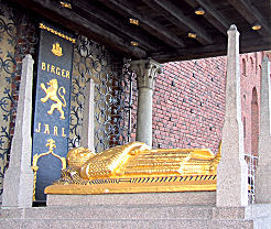 Gedecktes Monument für Birger Jarl, Gründer Stockholms um ca. 1250