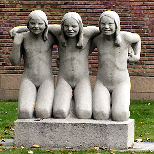 Mädchen-Skulptur von Gustav Vigeland im Frognerpark