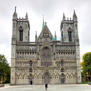Der gotische Nidarosdom in Trondheim